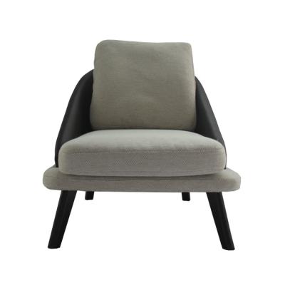 Chine Chaise en cuir noire de sofa du sofa 76x92x80cm de Seater de la jambe en bois 1 d'OEM d'unité centrale à vendre
