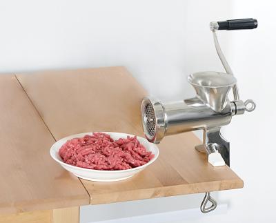 China Home Stainless Steel Hand Crank Meat Grinder Heavy Duty Anti Rust #22 With Blades for sale