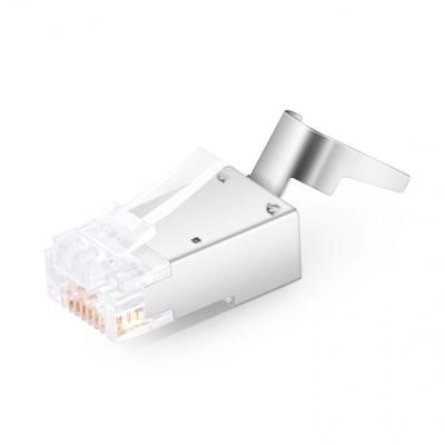 China Exact Cables Networking 3U Rj45 Lectroplated Gold 8 Pin Crystal Head Shielded Connector for sale