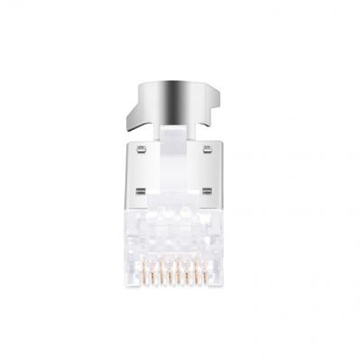 China Exact Cables 3U Rj45 Plastic Wire Connector 8 Pin Crystal Head Shielded Connector for sale