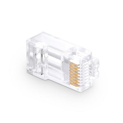 China Exact Cables FLUKE Tested UTP Gold-plated RJ45 Direct Crystal Connector for Networking for sale