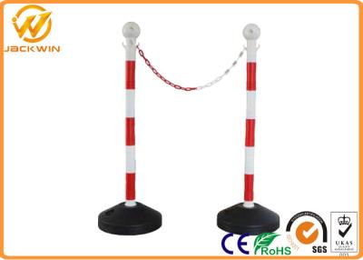 China Road Safety Reflective PVC Traffic Delineator Post with Plastic Chain 90cm Height for sale