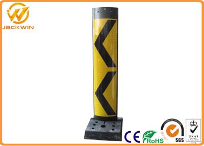 China 1100 Height Reflective Plastic Vertical Traffic Delineator Post with Yellow Jacket for sale