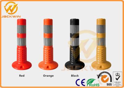 China Reflective Orange 45cm Traffic Warning Post , Waterproof Road Reflector Posts for sale