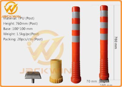 China Sunproof Heat Resistant 76cm Traffic Delineator Post Reflective Guide Post for sale