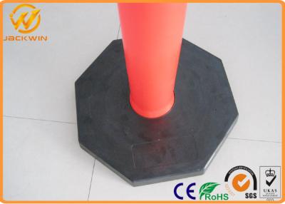 China 1150Mm Height Plastic Traffic Delineator Post T Top Bollards 6kgs Or 8kgs Black Rubber Base for sale