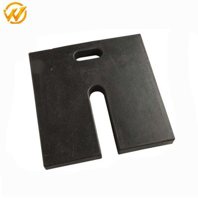 China Durable Black Rubber Pole Base For Traffic Safety Product , 45.72*45.72*5.1cm for sale