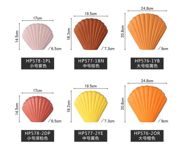 Nordic Decoration Home Ceramic Shell Vase Minimalist Living Room TV Wine Cabinet Cafe Office Vases Flower Wedding Decoration