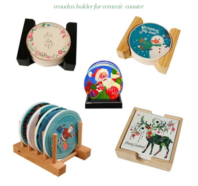 Cup Pad Anti-slip Cork Bottom Placemat Creative Sublimation Printing Car Mats & Pads Eco-friendly Absorbent Ceramic Coaster
