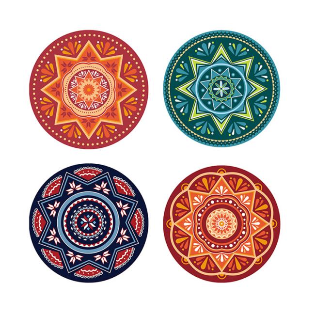 Cup Pad Anti-slip Cork Bottom Placemat Creative Sublimation Printing Car Mats & Pads Eco-friendly Absorbent Ceramic Coaster