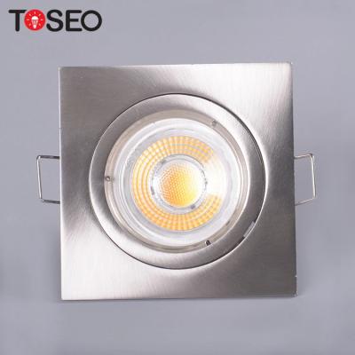 China 90° Beam Angle Aluminium Gu10 Downlight Fitting 5W  High CRI Fixed Lamp Holder for sale