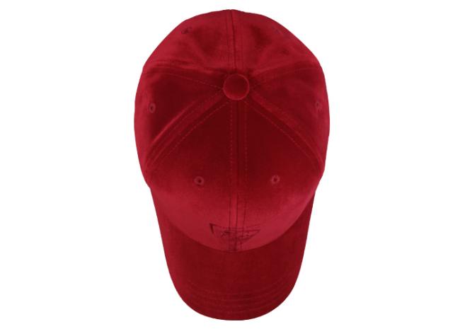 Purplish red dad cap sunshade curved pleuche embroidery logo