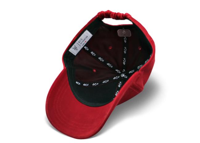 Purplish red dad cap sunshade curved pleuche embroidery logo