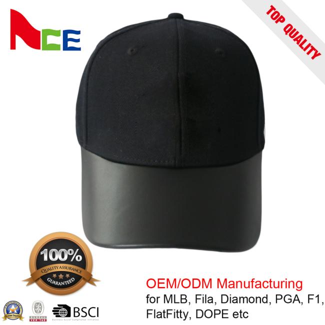 PU Sports Dad Hats Street style hats Black Pure Color For Unisex