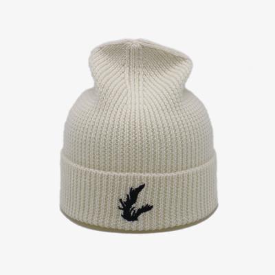 China Custom Cuff Cap Embroidery Cute  Plain  Winter Hats Knitted Warm Beanie Hats for sale