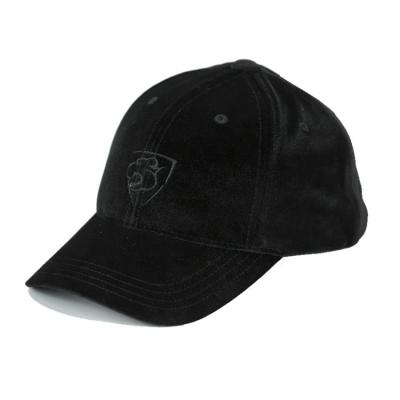 China Unisex Fitted Unstructured Baseball Caps , Black Velvet Baseball Hat Quick Dry for sale