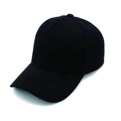 China Screen Printed Black Blank Baseball Caps , 100 Cotton Baseball Caps Trendy Design for sale