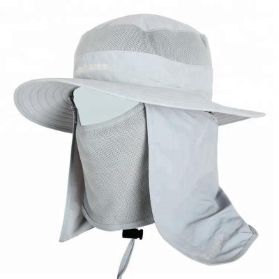 China Soft Unisex Foldable Bucket Hat , Trendy Fishing Sun Hat For Big Heads for sale