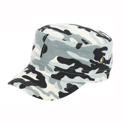 China 2019 Flat Top Army Cap , New Style Military Camouflage Cap 100% Cotton for sale