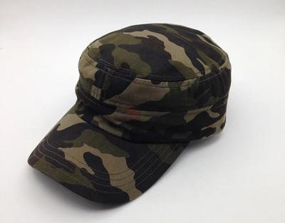 China Durable Camouflage Military Cadet Cap Pure Cotton 3d Embroidery Fitted for sale