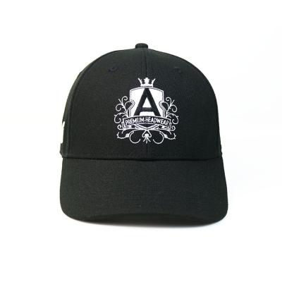 China Outdoor Adjustable Embroidered Baseball Caps Plain Custom Blank Black Color for sale
