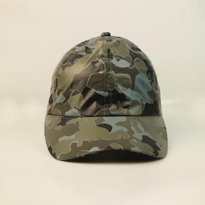 China 6 Panel Adjustable Baseball Cap For Low Profile Camouflage Unconstructed Dad Hat for sale
