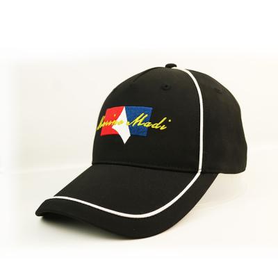 China Ace Custom Embroidery Logo Baseball Cap Cotton Fabric Made Adjustable Sport Hat for sale