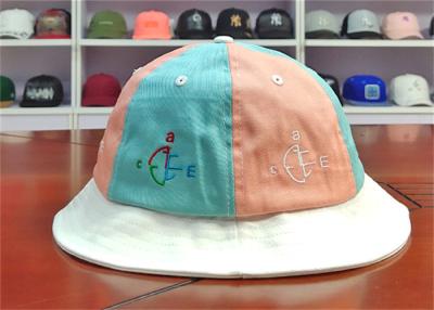 China ACE Women Men Girls Boys Custom Embroidery Logo Stagger Color Bucket Fishing Fisherman Cap Hat en venta