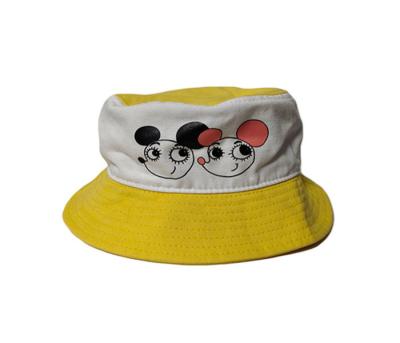 China Hot Sales ACE Kids Boys Girls Custom Silk Print Cartoon Cute Logo Soft Cotton Bucket Fisherman Cap à venda