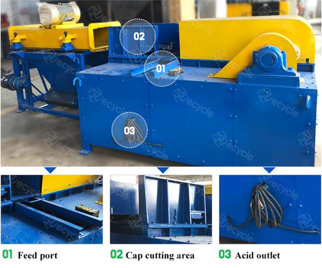 Car Lead Acid Battery Crushing And Separation Recycling Machine