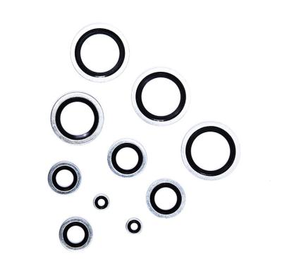 China Self Centralising 304 Stainless Steel Dowty Seal Gasket NBR Rubber Bonded Seal Washer for sale