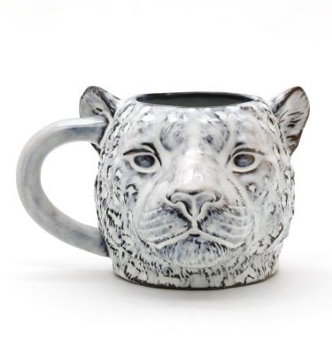 China Decoração de animais Cerâmica 3D Cup Coffee Mug Art à venda