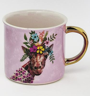 China Painted Ceramic Mugs Ladies Household Mugs Large Capacity Milk Breakfast Coffee Cup for sale