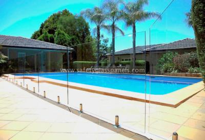 China Fully Frameless Glass Pool Fencing for sale