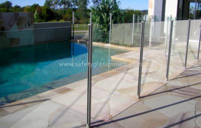China Glaverbel Annealed Glass Pool Fencing Building With 19mm Glass Cabinets for sale