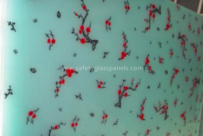 China Decorative Colored Silk Screen Printing Glass Sheets , High Temperature Resistant for sale