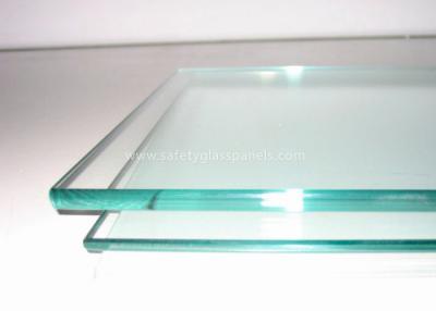 China 10mm Clear Toughened Heat Soaked Tempered Safety Glass Panel Round Corner And Holes for sale