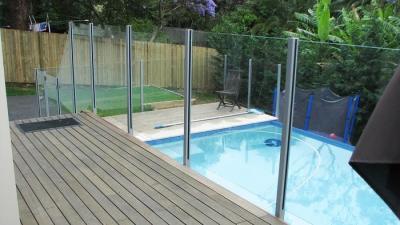 China Royal Blue 12mm Pool Fencing Glass Door Curtain Wall Tempered Glass Panels for sale