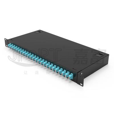 China 1U ToolLess Patch Panel 24 Port Rack Mount Patch Panel LC Duplex 48 Fibers for sale