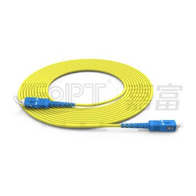 China SC/FC/ST Fiber Optic Patch Cord Single-Mode/Multimode 2.0/3.0mm With Anti-Drop Dust Cap for sale