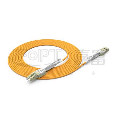 China High-Density Pulling Tab LC Duplex Reversible Fiber Patch Cable for sale