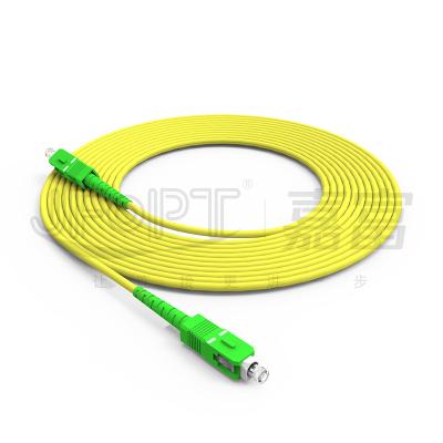 China Telecom Grade Green Connector SC/APC-SC/APC Fiber Optic Patch Cord G652D Simplex / Duplex LSZH for sale
