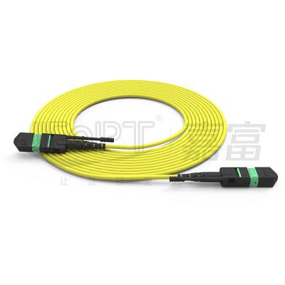 China High-Density MTP Single Mode / Multi Mode Fiber Optic Cable 24 Core Push-Pull Rod for sale