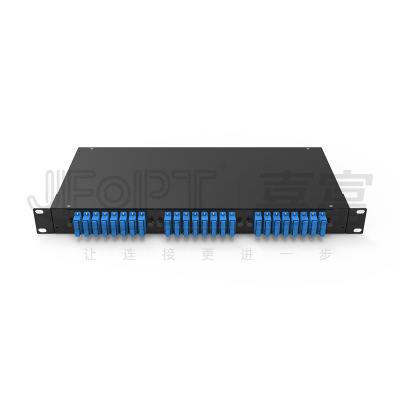 China 1U Fixed Patch Panel Capacity 12/24/48 Fiber Rack Mount Patch Panel Optonal LC/SC/FC/ST Adapters for sale