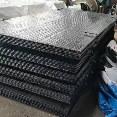 China 1400*3400mm Hardfaced Cladding Hardened Wear Steel Plate Truck Bed Liners Use Bimetallic Hardfacing Wear Plate for sale