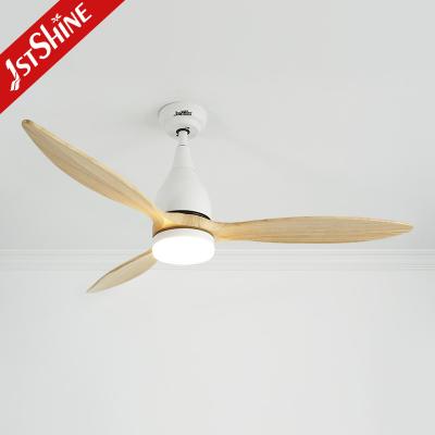 China Led Ceiling Fan With Remote Control Solid Wood Blade 3 Speeds Reversible Ac Motor ,decorative fan for sale