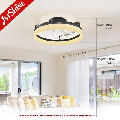 China Enclose Bladeless LED Ceiling Fan With Dimmable White Modern For Study Room for sale