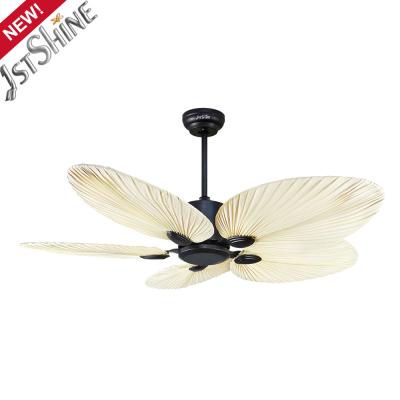 China 1stshine Decorative Ceiling Fan Villa Exotic Malaysia 5 Palm Blades for sale