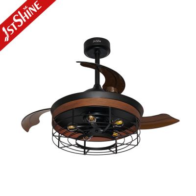 China AC Motor 65W Retractable Decorative Ceiling Fan With 5 Light Kits for sale