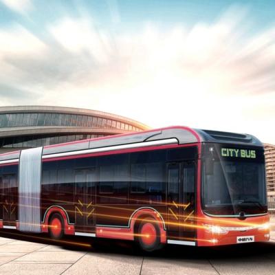 China 18 Meters Zev Bus 69 Km/H Electric Passenger Bus 50 Seats Passenger Capacity 150 for sale